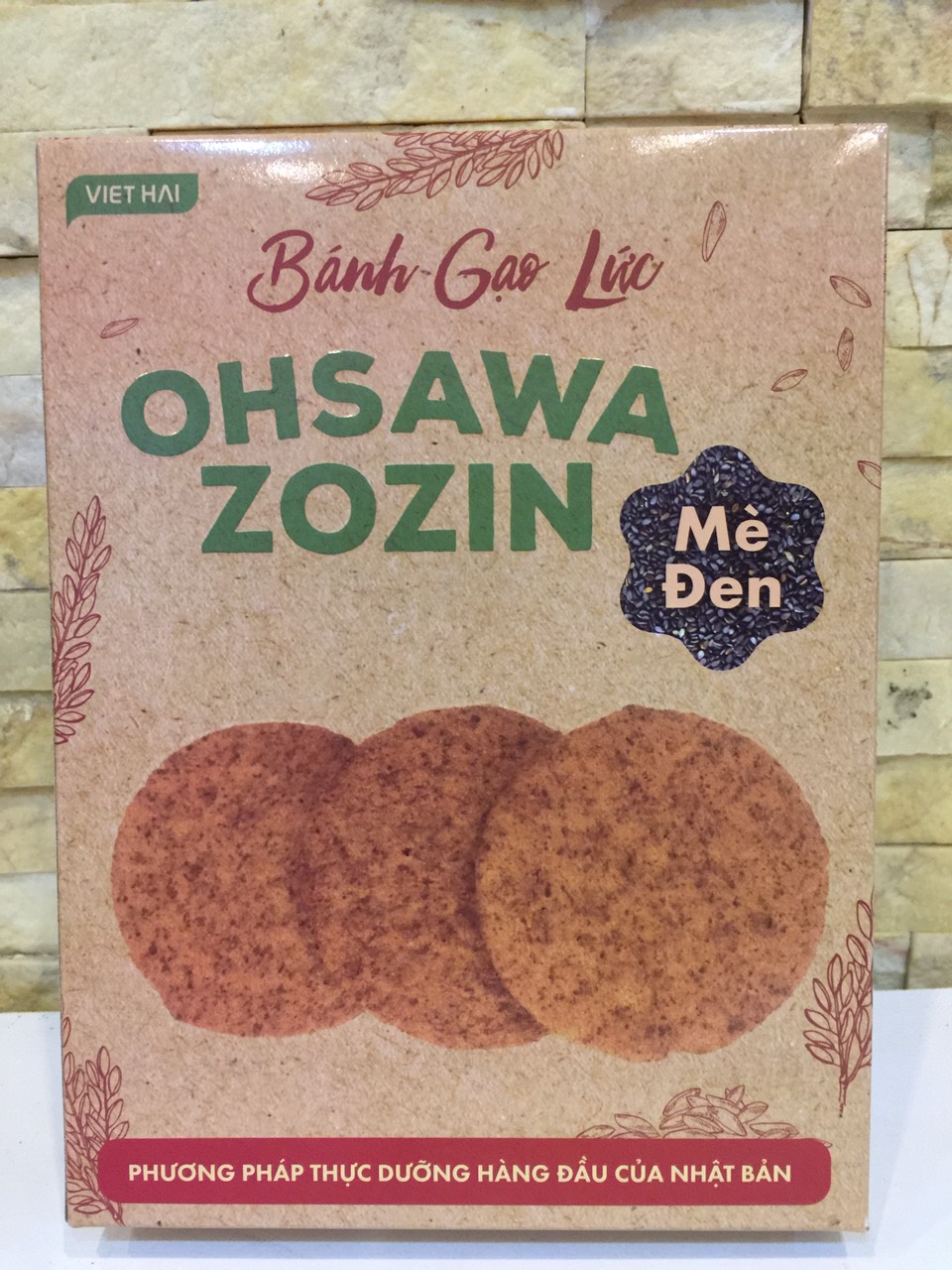 BÁNH GẠO LỨT MÈ ĐEN OHSAWA ZOZIN