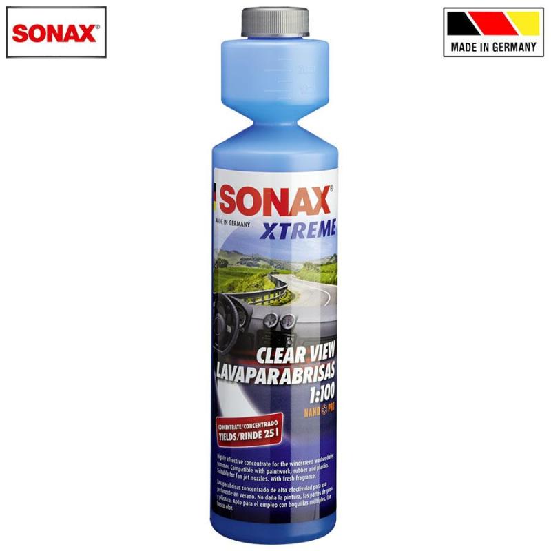 Dung Dịch Vệ Sinh Và Làm Trong Kính Lái Cao Cấp Sonax Xtreme Clear View 1:100 Nanopro 250ml