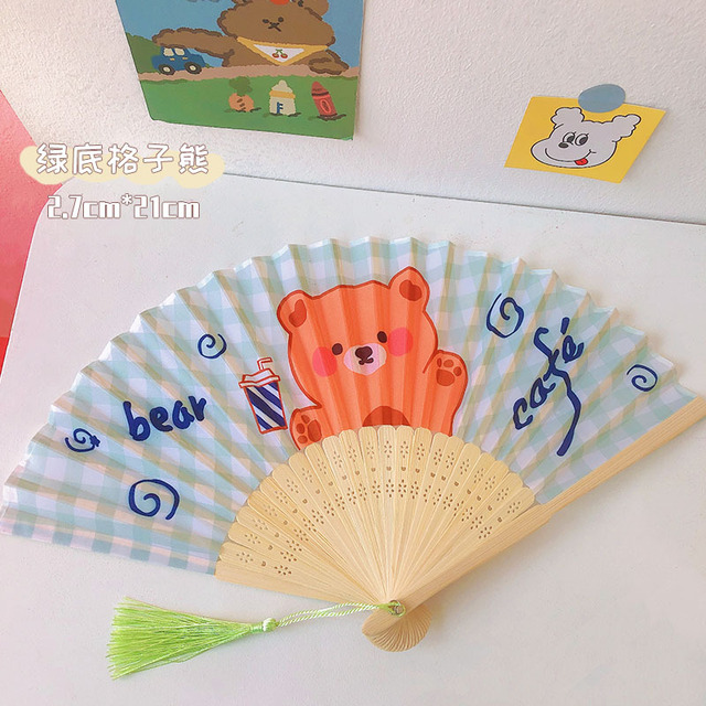 Quạt cầm tay dễ thương chất liệu gỗ lụa SUNNYSTORE