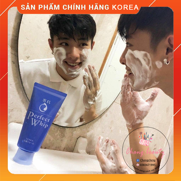 [Hàng Chính Hãng] Sữa Rửa Mặt Senka Perfect Whip Xanh