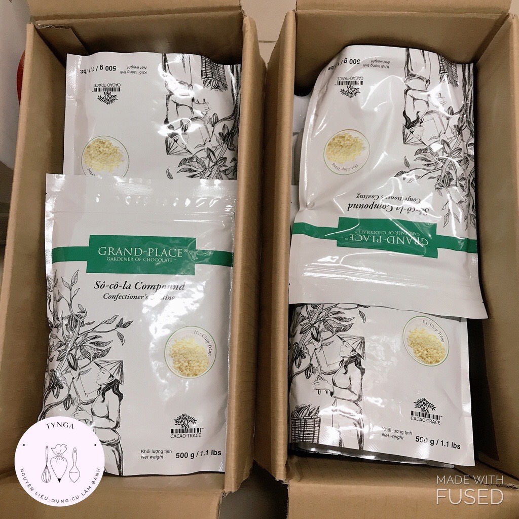 Socola chip trắng Puratos 500g