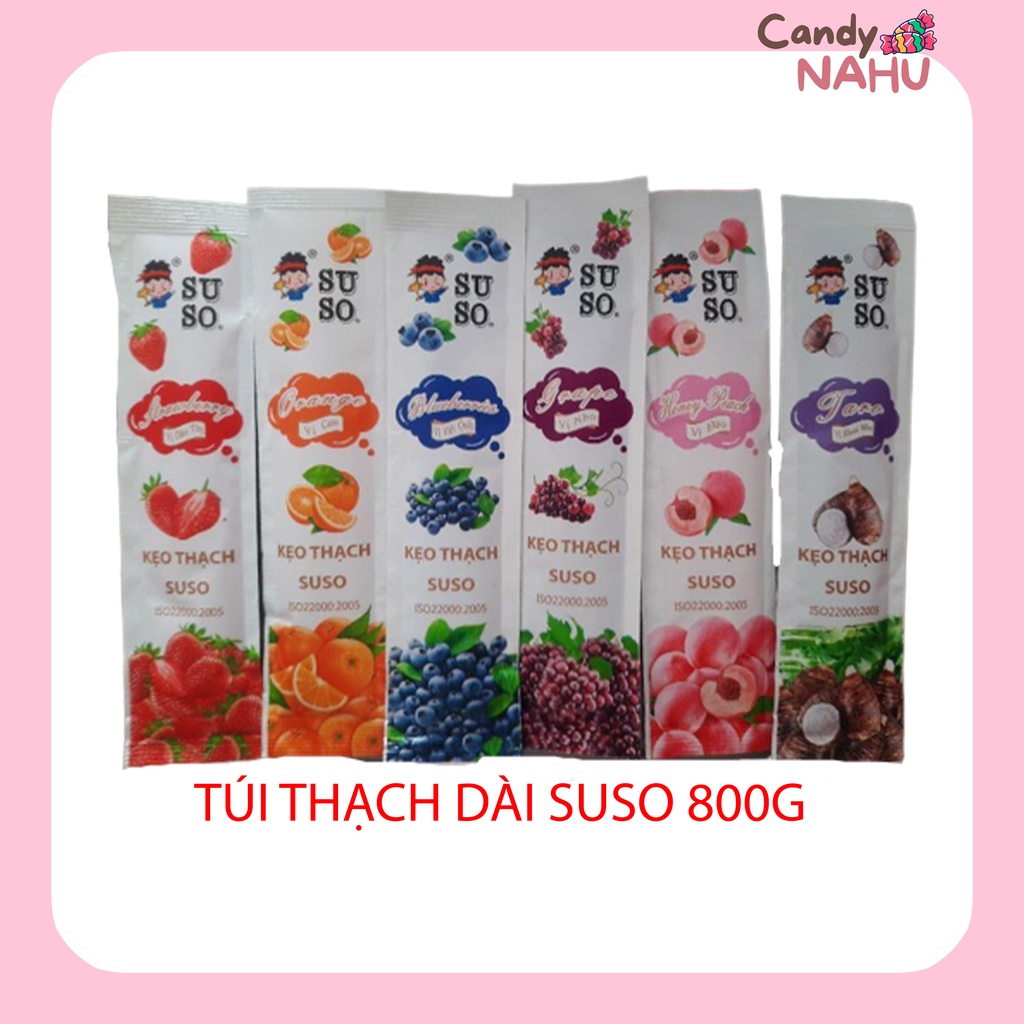 Kẹo thạch Suso thanh dài 800g 1 túi(24 thanh)