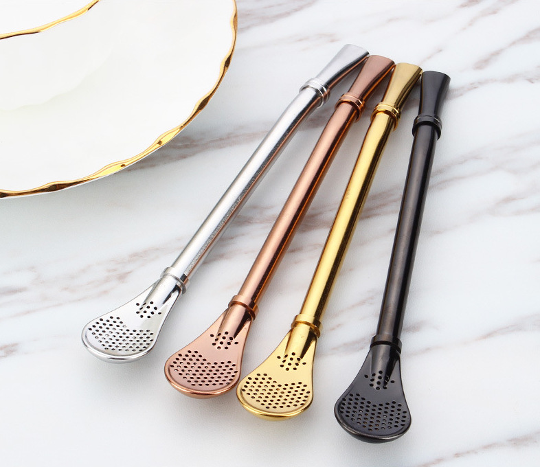 Ống hút đa năng kiêm thìa inox 304 không rỉ b048