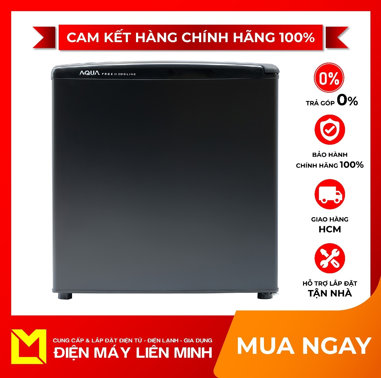 [HCM]Tủ lạnh Aqua 50 lít AQR-D59FA (BS) - Khay làm bằng kính chịu lực chứa được nhiều thực phẩm nặng Chất liệu cửa tủ lạnh mặt thép bền bỉ ít bám bẩn và dễ lau chùi Đạt chuẩn RoHS đảm bảo thân thiện và an toàn với môi trường