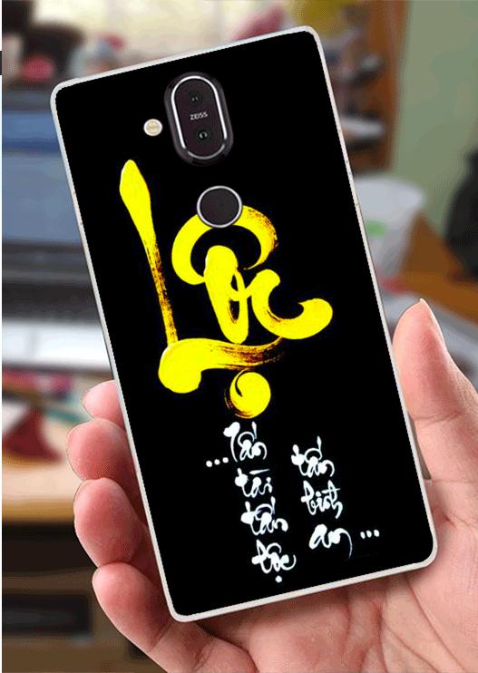 Ốp Lưng Nokia 8.1 (X7) (dẻo viền trắng trong) - Nhẫn