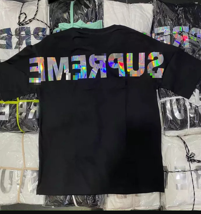 Áo thun TAY NGẮN tráng gương 7 màu Sup logo và sau lưng (CHỤP FLASH HAY CÓ ÁNH SÁNG SẼ ĐẸP HƠN) (TAY LỠ IB)