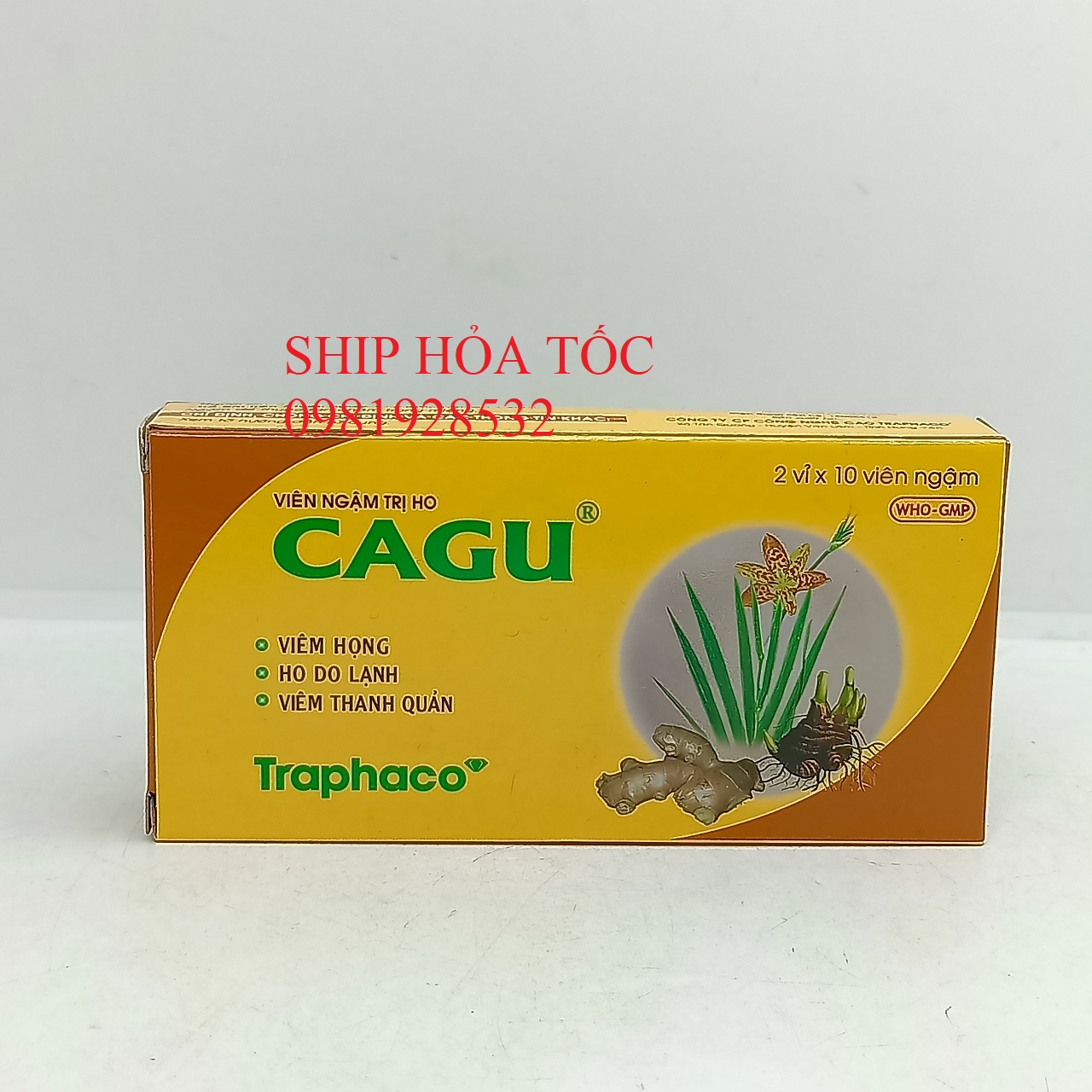 Viên ngậm ho cagu hộp 2 vỉ x 10 viên
