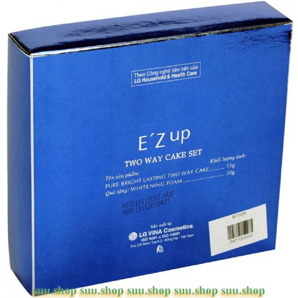 Phấn nền EZup tặng Sữa Rửa Mặt Two Way Cake ezup