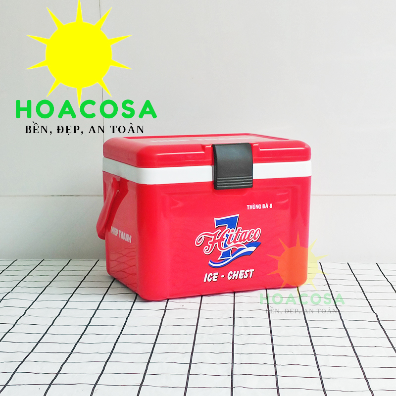 6 Liters Mini Outdoor Cooler Box With Lock Lid, Convenient Handle, Compact, Long-lasting Ice- Hoacosa Household