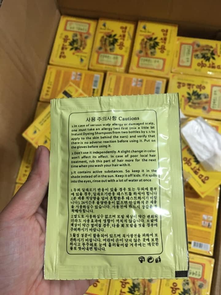 DẦU GỘI ĐEN TÓC PHỦ BẠC DÂY 10 GÓI