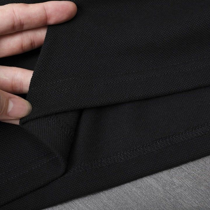 [HCM]Áo thun cổ bâu cổ trụ trơn trắng đen (vải da cá)