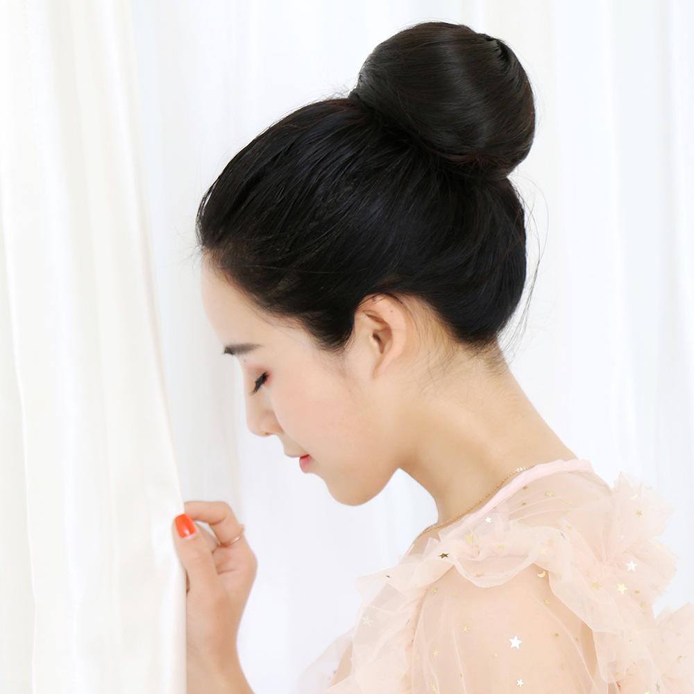 Tóc búi tròn củ tỏi Z45, màu [nâu vàng 2/30] tóc giả nữ