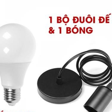 [HCM]Bộ đui đế thả 1 mét và bóng đèn LED