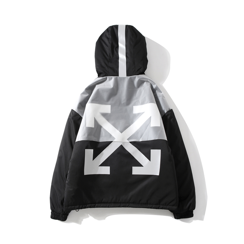Off White 3M reflection thickened padded jacket