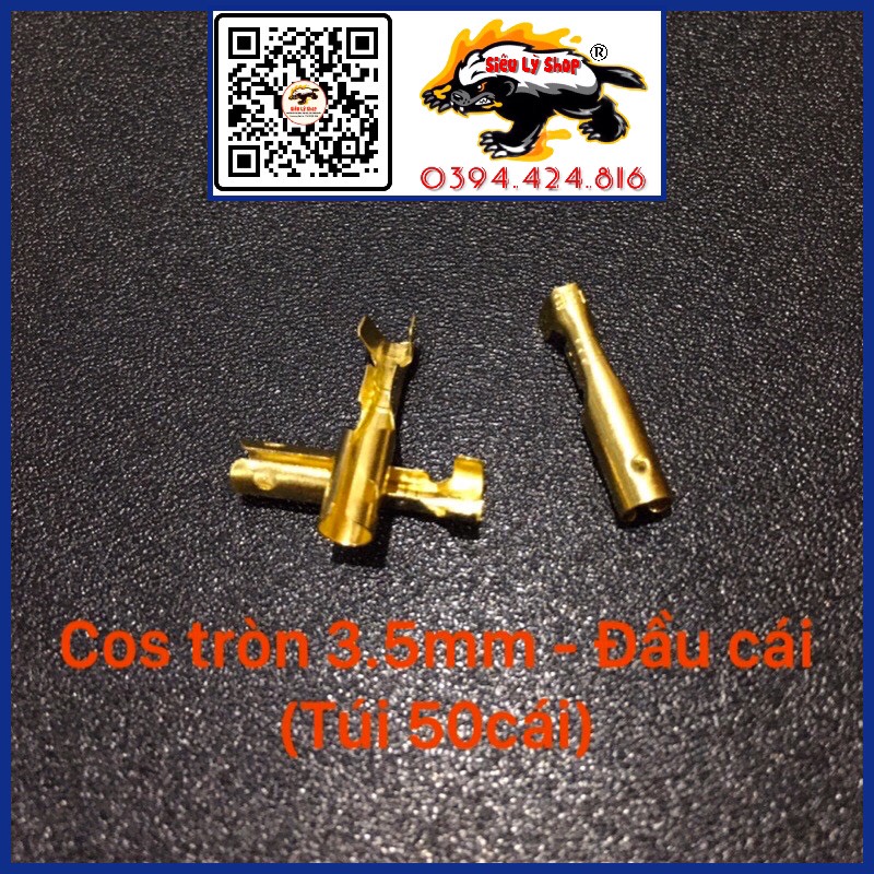 Cos tròn 3.5mm - Đầu cái (Túi 50cái)