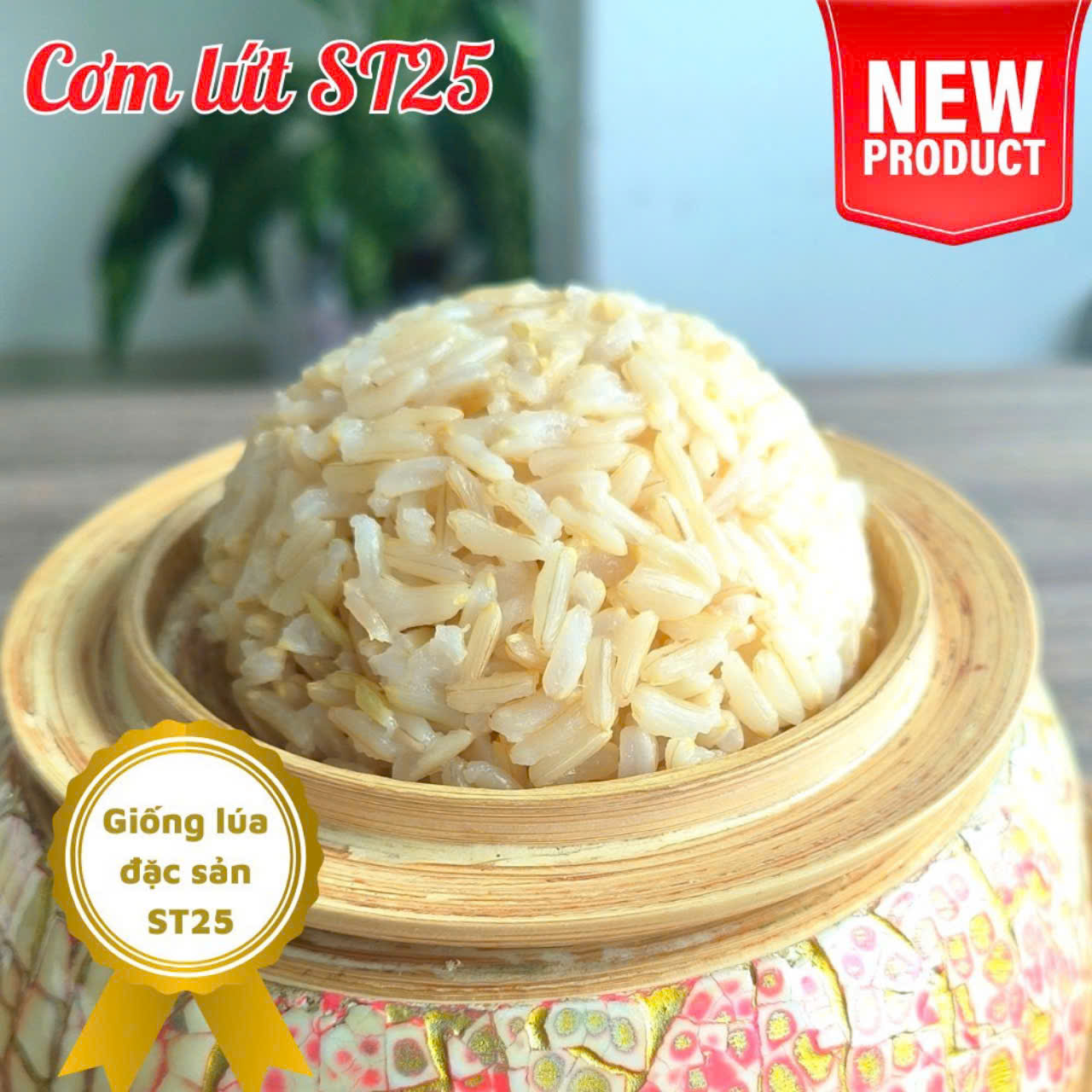 1kg Gạo lứt ST25 Ông thọ mềm dẻo