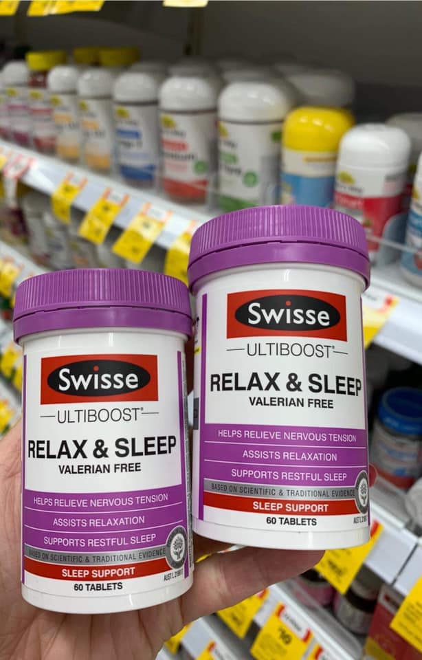 Swisse Relax & Sleep Hỗ trợ chứng mất ngủ