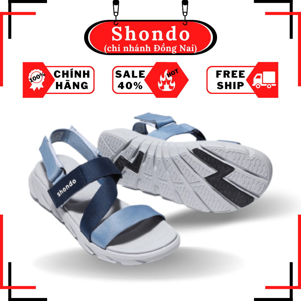 SALE Giày Sandals SHONDO F6 Sport - F6S2130 - Màu xanh dây phối