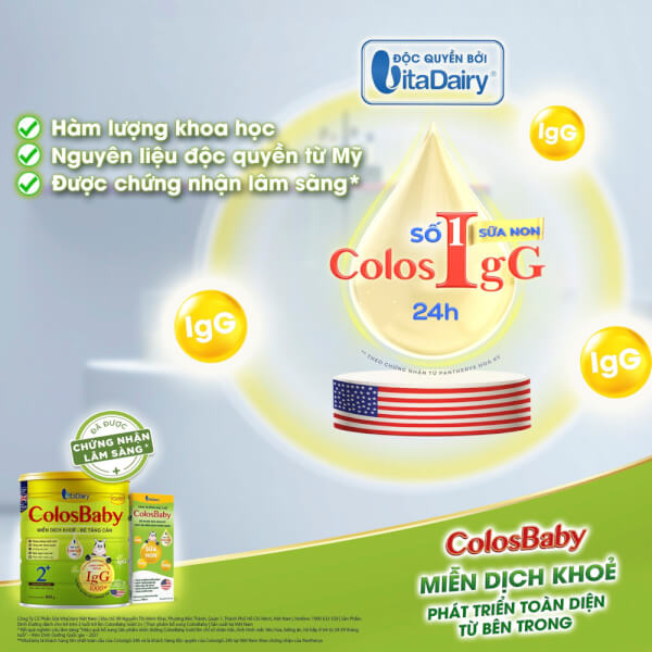 [Mã QR-TL Điểm] Sữa bột Vitadairy Colosbaby Gold 0+,1+,2+ (800g)