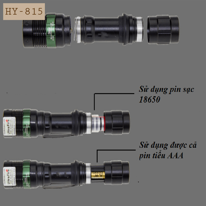 Đèn pin siêu sáng đèn pin dã ngoại HY-815
