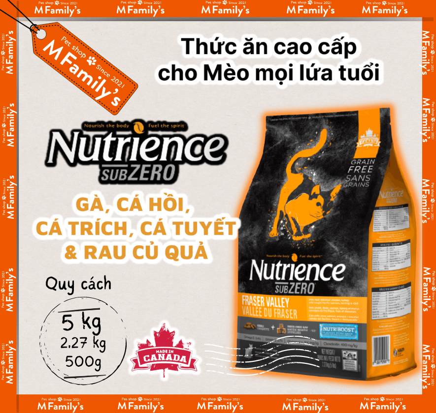Hạt Nutrience Subzero Cho Mèo mọi lứa tuổi (HSD T3/2024)