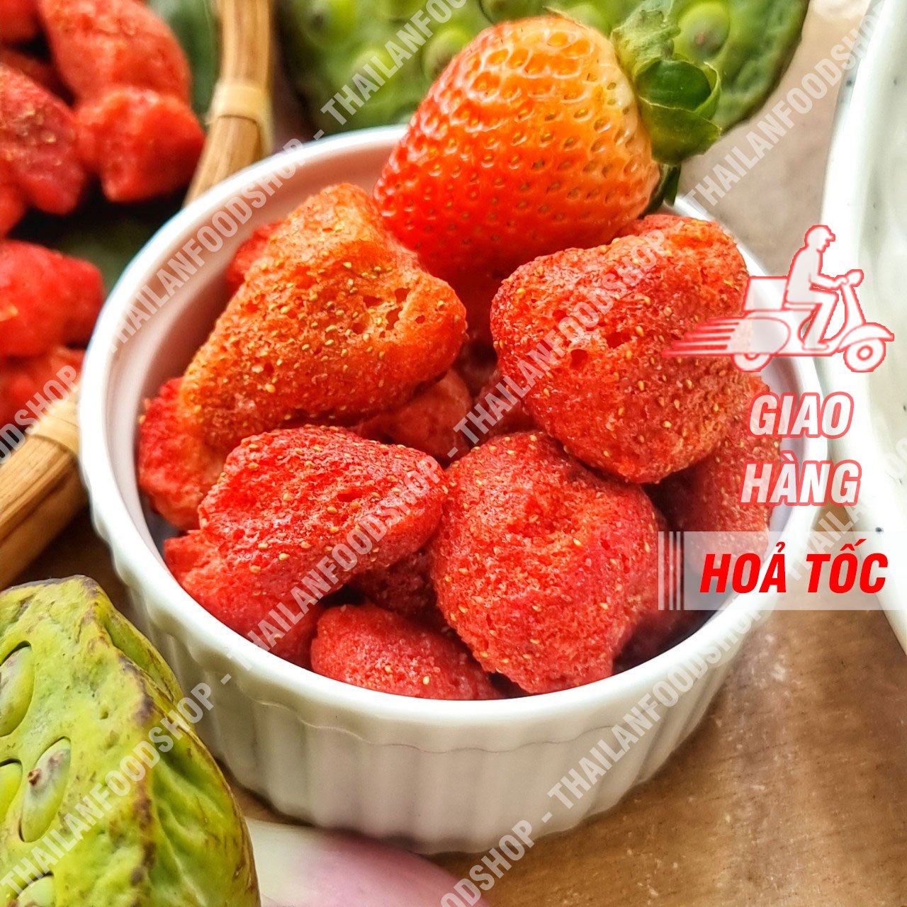 Dâu Tây Sấy Thăng Hoa ( Dâu Tây Sấy Đông Khô ) - Lon 250gram