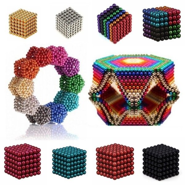 Bi nam châm tròn - Bucky ball 5mm (216 viên, 8 màu), Bi nam châm tròn - bucky ball 5mm 8 màu giúp tăng khả năng tư duy, sáng tạo, Bi nam châm, Khối bi tròn, Khối bi nam châm xếp hình, ,