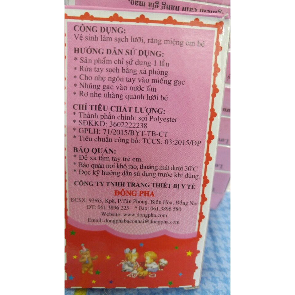 Rơ lưỡi, gạc tưa lưỡi Đông Pha (Gói 10 hộp 50 chiếc)