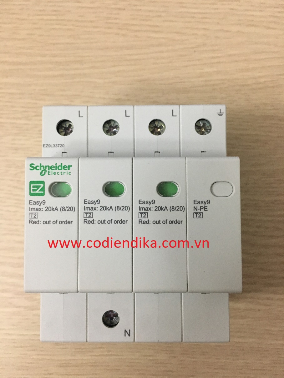 Chống sét lan truyền schneider easy9 spd 3p+n ez9l33720