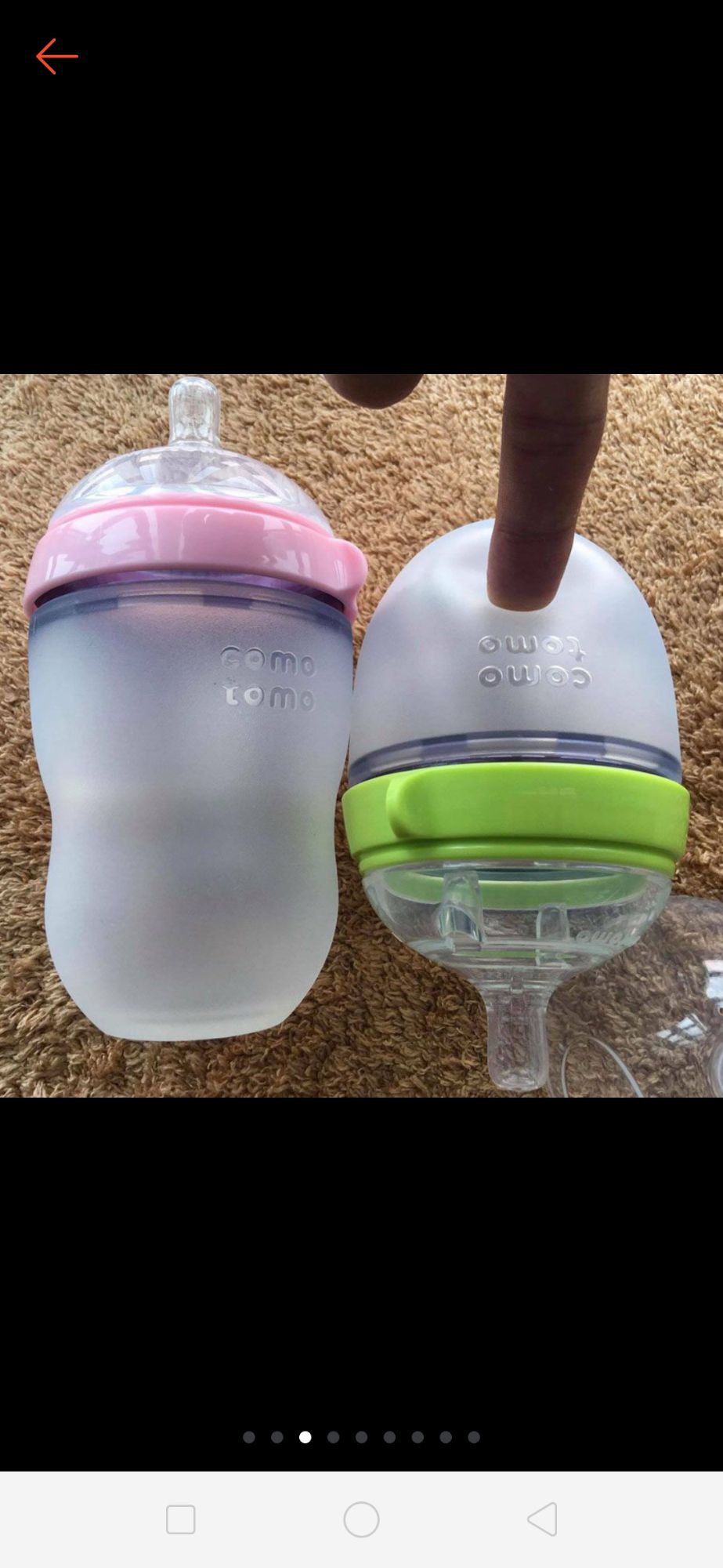 Bình sữa comotomo 150ml/ 250ml màu xanh, hồng núm 2 tia [Me va Be]