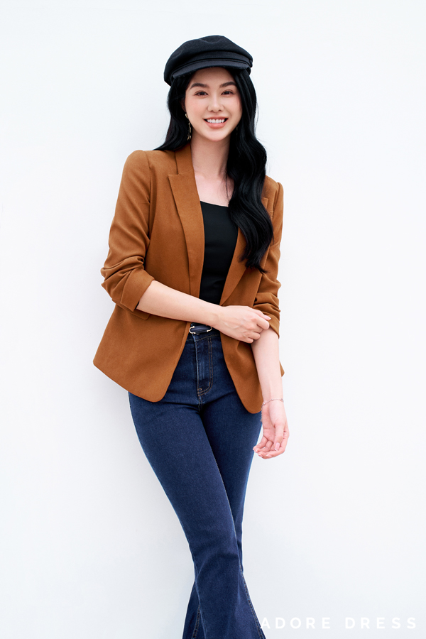 Blazer casual style da lộn 312BL1036 ADOREDRESS