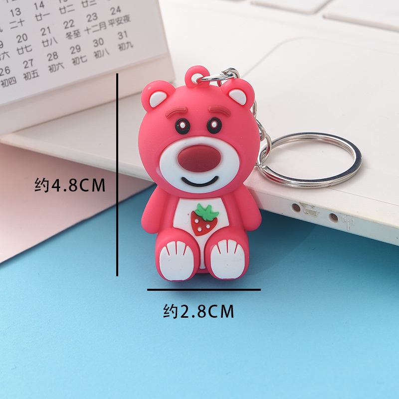 Moc khóa gấu đỏ cute