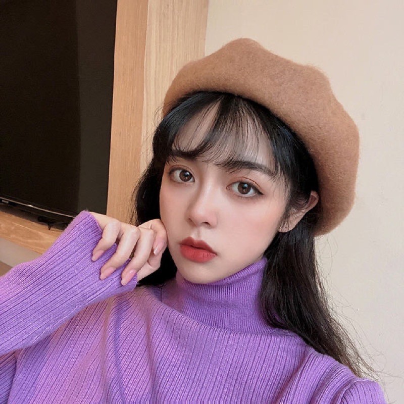 [HCM]Mũ nồi - Mũ beret - Nón xinh chất dạ