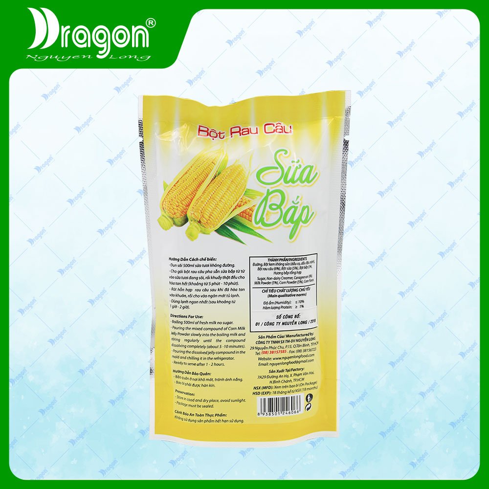Bột Rau Câu Sữa Bắp DRAGON 106G