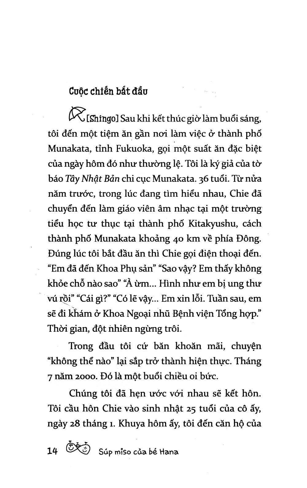 Súp miso của bé Hana