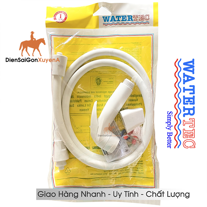Bộ vòi xịt vệ sinh, vòi xịt vệ sinh cao cấp nhựa abs wt001q watertec malaysia - điện sài gòn xuyên á