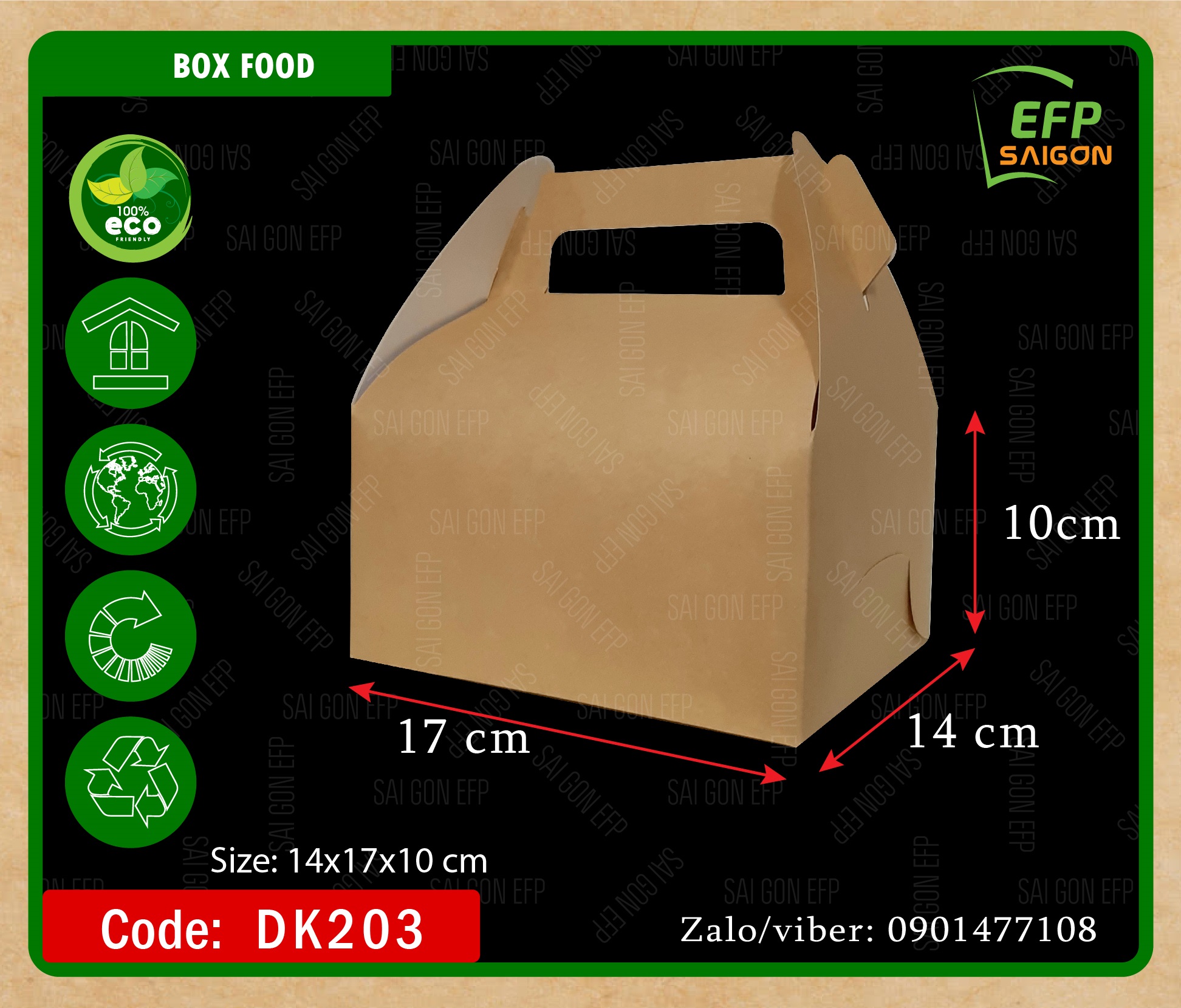 HỘP GIẤY TAKEAWAY QUAI XÁCH 100 cái/đơn