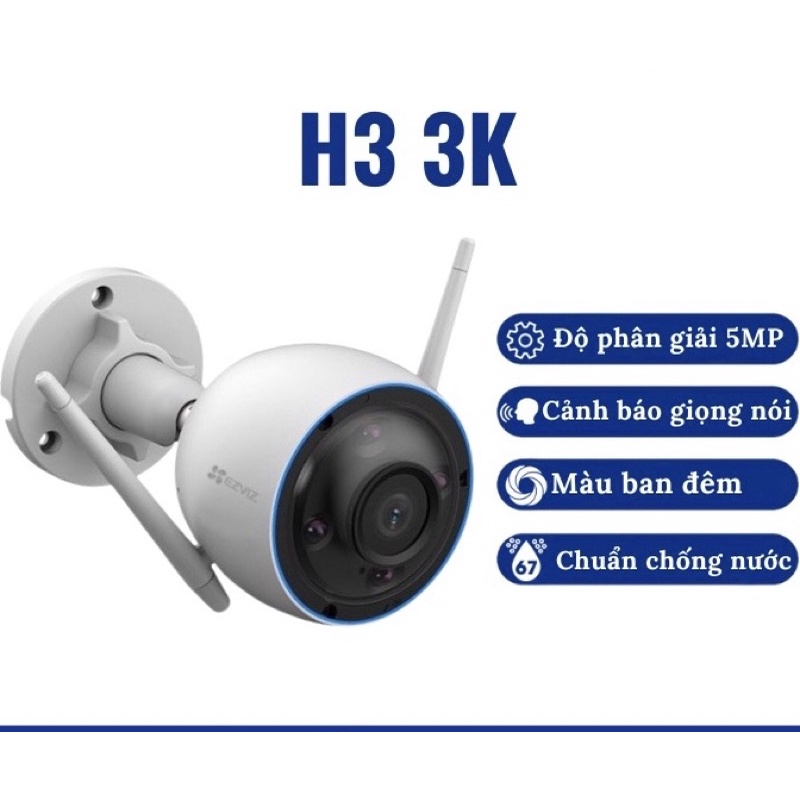 CAMERA EZVIZ H3 5MP , H3 3K KẾT NỐI WIFI