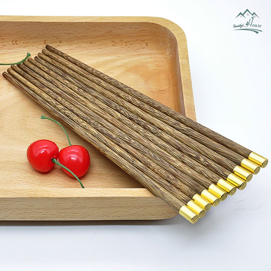 Đũa gỗ cánh gà cao cấp - phong cách nhật bản - hộp 5 đôi,10 đôi - đũa gỗ ăn cơm không chất bảo quản