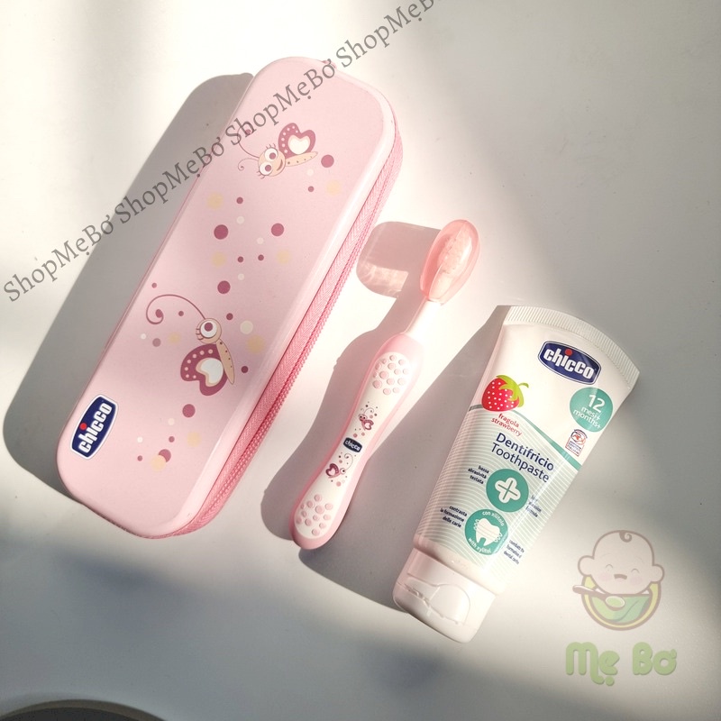 [CHICCO] Bộ bàn chải, kem đánh răng cho bé từ 12 tháng