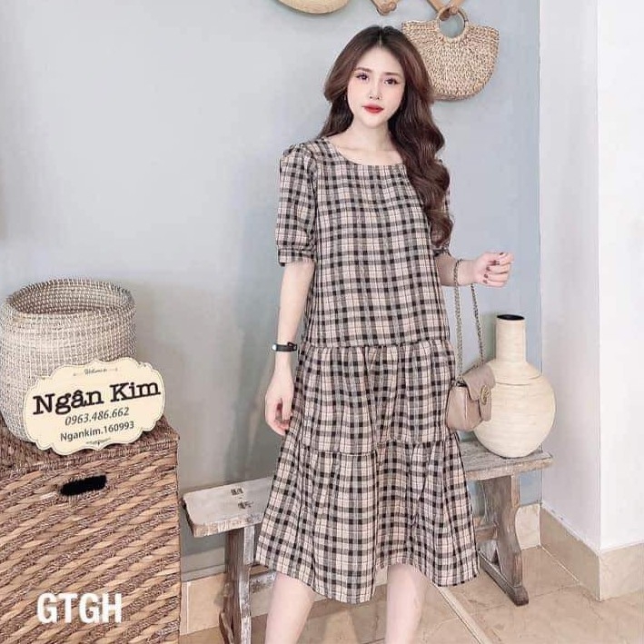 Đầm Organza Dáng Tầng Váy Babydoll Suông Nhiều Màu Xinh