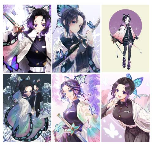 [HCM]Poster anime Kimetsu No Yaiba/ Thanh Gươm Diệt Quỷ/ Trụ Cột ( combo 1 set 6 tấm -60k)
