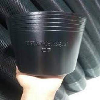 Chậu nhựa mềm đen thành đạt nhiều size ( bộ 10 chậu ) - chautrongcay