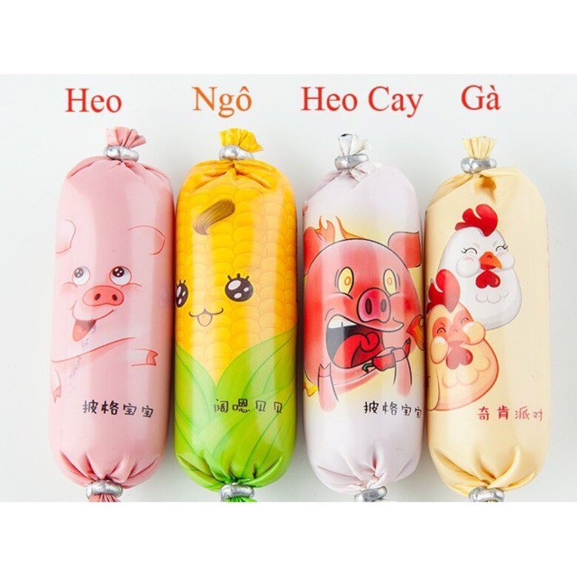 Xúc Xích Mini 4 Vị (heo, heo cay, gà, ngô)