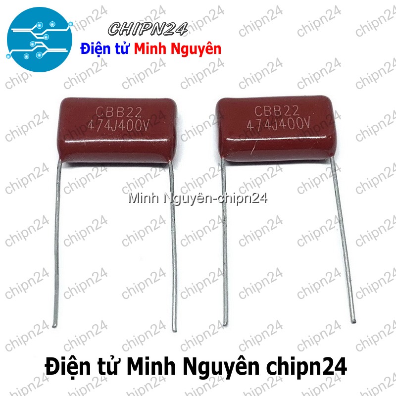 [5 con] (F231) Tụ CBB 400V 474J P=15mm (474 470nF 0.47uF) - HH001186
