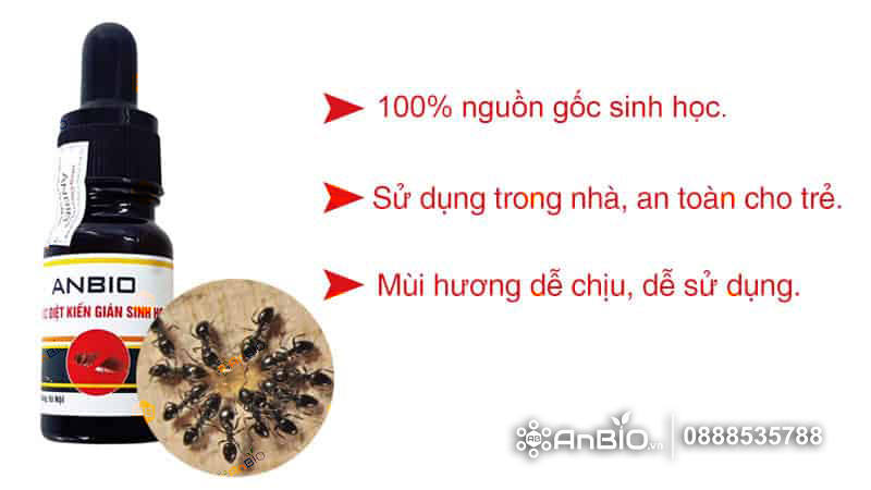 Thuốc diệt kiến gián sinh học ANBIO - 2 lọ 10ml