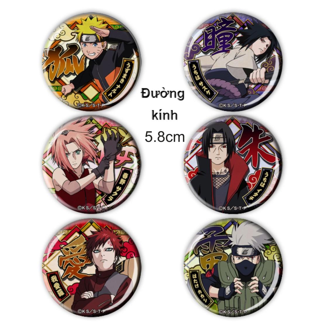 [HCM]Set 6 Huy hiệu Anime Naruto