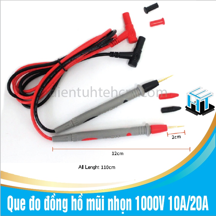 Que đo đồng hồ mũi nhọn 1000V 20A