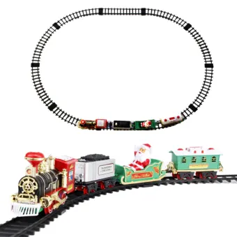 toy train cars and track set