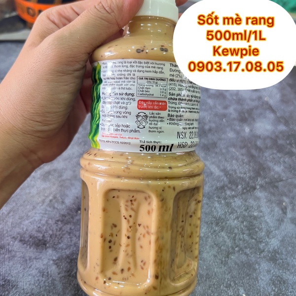 SIZE LỚN TIẾT KIỆM Nước sốt Mè Rang Kewpie (500ml/1L)